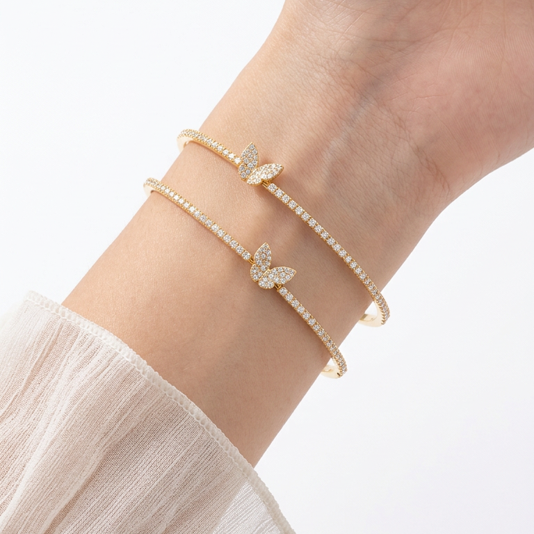 Butterfly Double Layer Bracelet